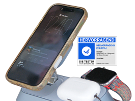 Im Test: Ugreen MagFlow 3-in-1 Magnetic Wireless Charger